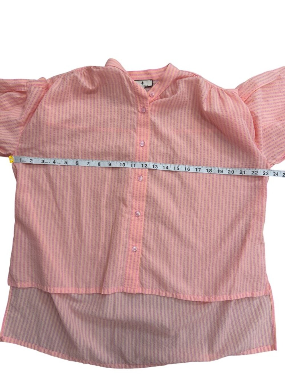 Tuckernuck Womens Size XS Pink Peach Juliette Button Down Blouse - Picture 7 of 8